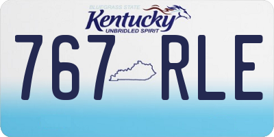 KY license plate 767RLE