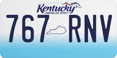 KY license plate 767RNV