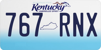 KY license plate 767RNX