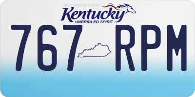 KY license plate 767RPM