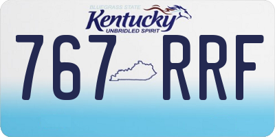 KY license plate 767RRF