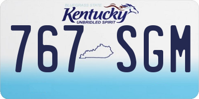 KY license plate 767SGM