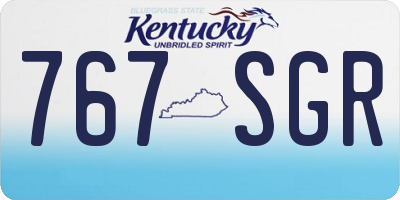 KY license plate 767SGR