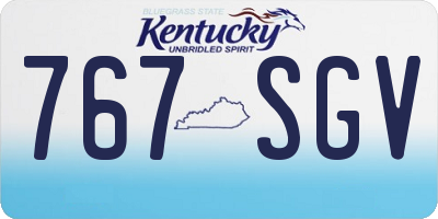 KY license plate 767SGV