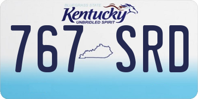 KY license plate 767SRD
