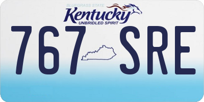 KY license plate 767SRE