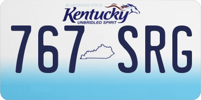KY license plate 767SRG