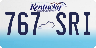KY license plate 767SRI