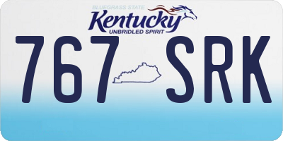 KY license plate 767SRK
