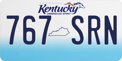 KY license plate 767SRN