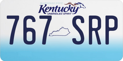 KY license plate 767SRP