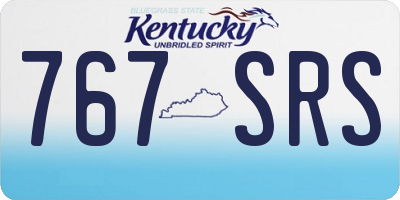 KY license plate 767SRS