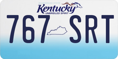 KY license plate 767SRT