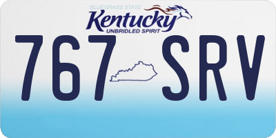 KY license plate 767SRV