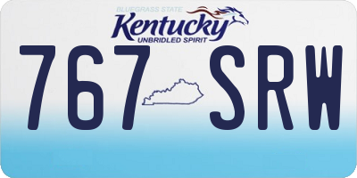 KY license plate 767SRW