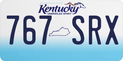 KY license plate 767SRX