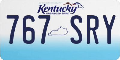 KY license plate 767SRY