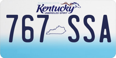 KY license plate 767SSA