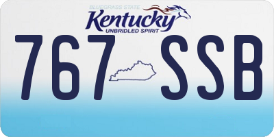 KY license plate 767SSB