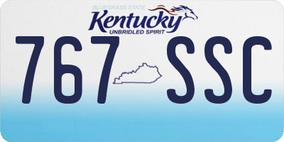 KY license plate 767SSC