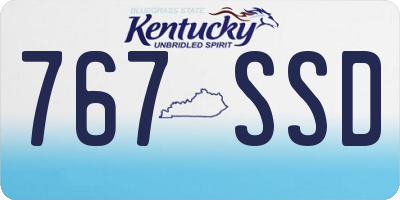 KY license plate 767SSD