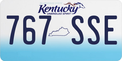 KY license plate 767SSE