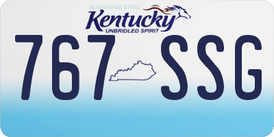 KY license plate 767SSG