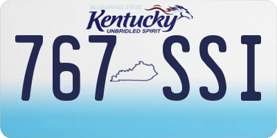 KY license plate 767SSI