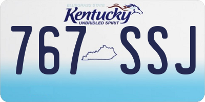 KY license plate 767SSJ