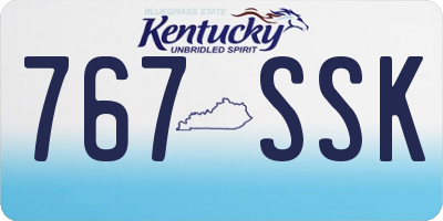 KY license plate 767SSK