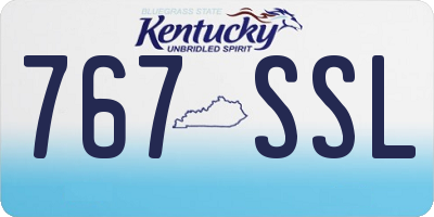 KY license plate 767SSL