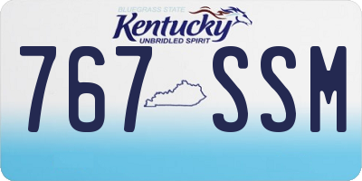 KY license plate 767SSM