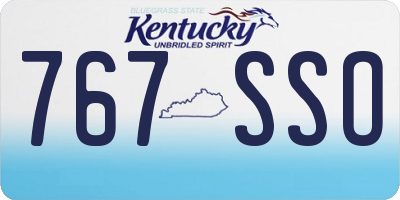 KY license plate 767SSO