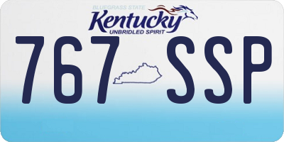 KY license plate 767SSP