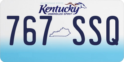 KY license plate 767SSQ