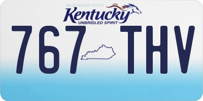KY license plate 767THV