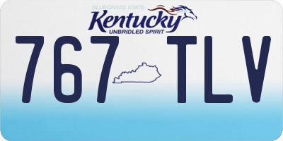 KY license plate 767TLV