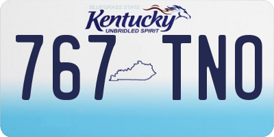 KY license plate 767TNO
