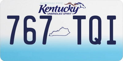 KY license plate 767TQI