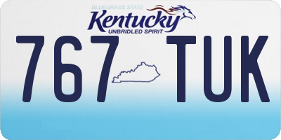 KY license plate 767TUK