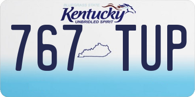 KY license plate 767TUP