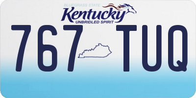 KY license plate 767TUQ