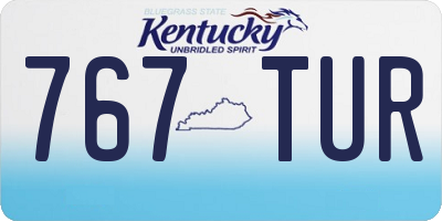 KY license plate 767TUR