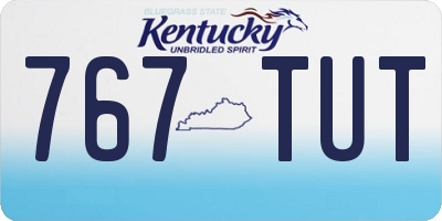 KY license plate 767TUT