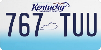KY license plate 767TUU