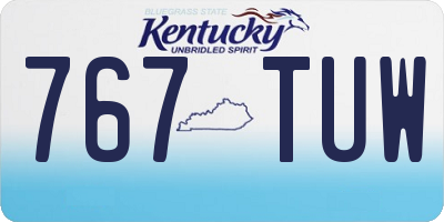 KY license plate 767TUW