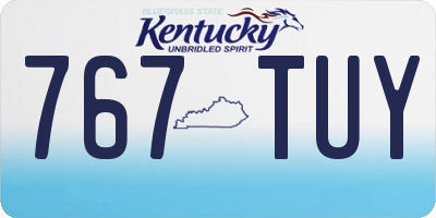 KY license plate 767TUY