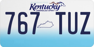 KY license plate 767TUZ