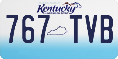 KY license plate 767TVB