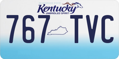 KY license plate 767TVC